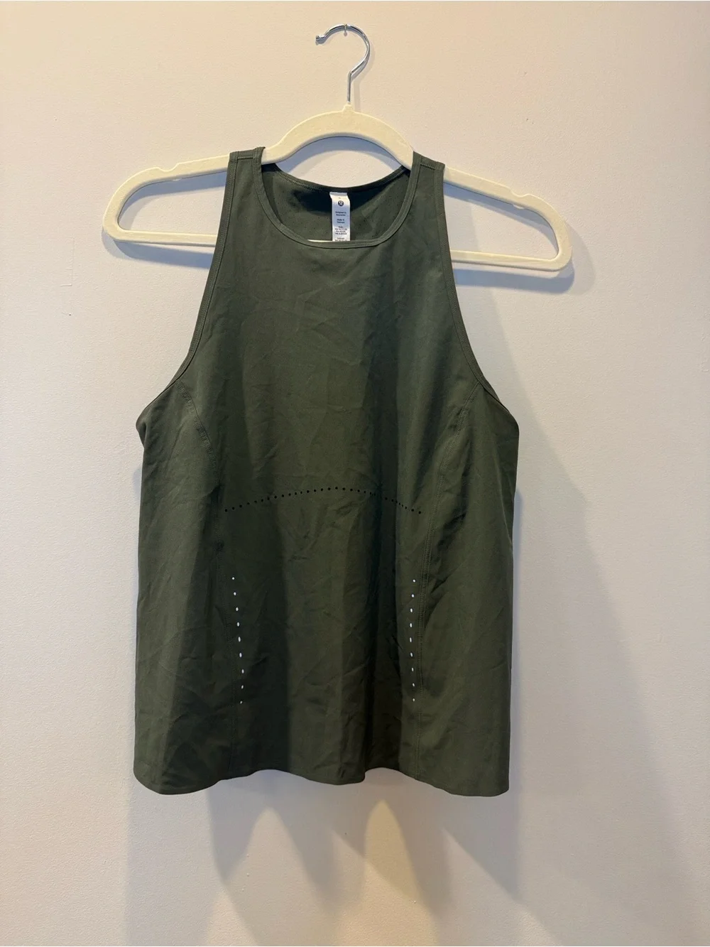 Lululemon swift ventilated racerback running tank top in smoked spruce
